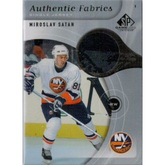 Jersey karty - Šatan Miroslav - 2005-06 SP Game Used Authentic Fabrics No.AF-SA