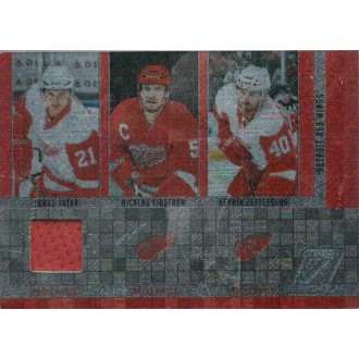 Jersey karty - Tatar Tomáš, Lidstrom Nicklas, Zetterberg Henrik - 2010-11 Zenith Mozaics No.8