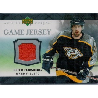 Jersey karty - Forsberg Peter - 2007-08 Upper Deck Game Jerseys No.J-PF