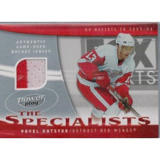 Jersey karty - Datsyuk Pavel - 2006-07 Power Play Specialists Jerseys No.S-PD