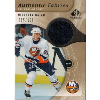 Jersey karty - Šatan Miroslav - 2005-06 SP Game Used Authentic Fabrics Gold No.AF-SA