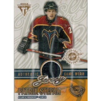 Jersey karty - Štefan Patrik - 2002-03 Titanium Jerseys - black No.4