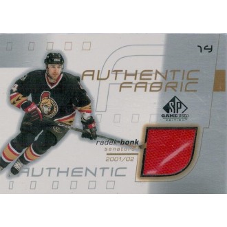 Jersey karty - Bonk Radek - 2001-02 SP Game Used Authentic Fabric No.AF-BN