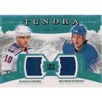 Jersey karty - Gáborík Marián, Dubinsky Brandon - 2011-12 Artifacts Tundra Tandems Jerseys Blue No.TT2-GD