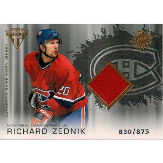 Jersey karty - Zedník Richard - 2003-04 Titanium No.163