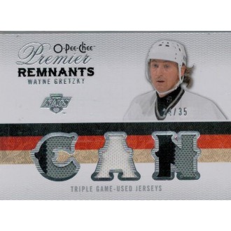 Jersey karty - Gretzky Wayne - 2009-10 OPC Premier Rare Remnants Triples No.PRT-WG