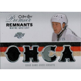 Jersey karty - Gretzky Wayne - 2009-10 OPC Premier Remnants Quad Jerseys No.PRQ-WG