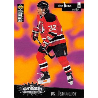 Insertní karty - Thomas Steve - 1996-97 Collectors Choice Crash the Game Silver vs. Vancouver No.C16