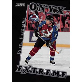 Insertní karty - Forsberg Peter - 1999-00 Stadium Club Onyx Extreme No.OE2