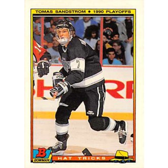 Insertní karty - Sandstrom Tomas - 1990-91 Bowman Hat Tricks No.21