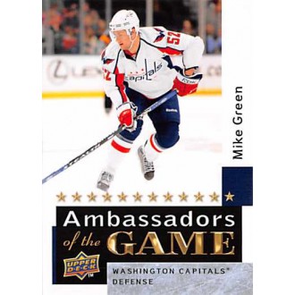Insertní karty - Green Mike - 2009-10 Upper Deck Ambassadors of the Game No.AG50