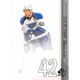 Řadové karty - Backes David - 2010-11 SP Authentic No.101