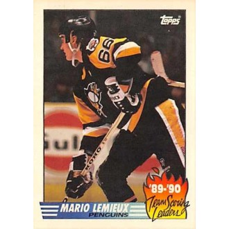 Insertní karty - Lemieux Mario - 1990-91 Topps Team Scoring Leaders No.17