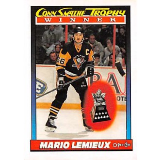 Řadové karty - Lemieux Mario - 1991-92 O-Pee-Chee No.523