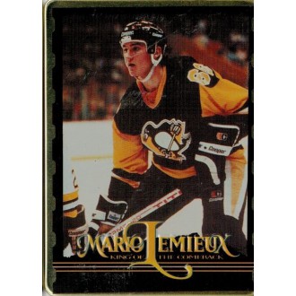 Řadové karty - Lemieux Mario - 1997-98 Metallic Impressions Mario Lemieux King of the Comeback No.1
