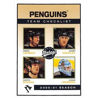 Řadové karty - Lemieux Mario, Straka Martin, Kovalev Alexei, Hedberg Johan - 2001-02 Vintage No.208