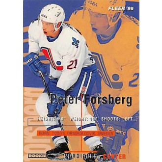 Řadové karty - Forsberg Peter - 1994-95 Fleer No.176