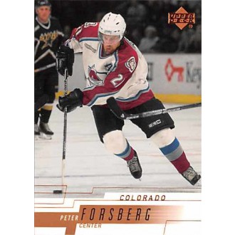 Řadové karty - Forsberg Peter - 2000-01 Upper Deck No.46