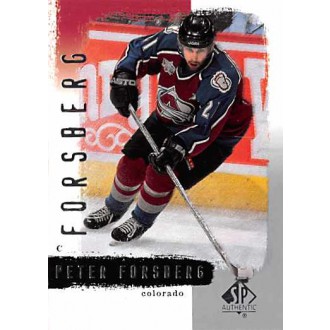 Řadové karty - Forsberg Peter - 2000-01 SP Authentic No.24