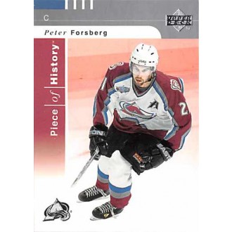 Řadové karty - Forsberg Peter - 2002-03 Piece of History No.27