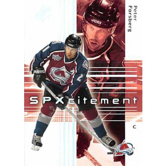 Řadové karty - Forsberg Peter - 2002-03 SPx No.85