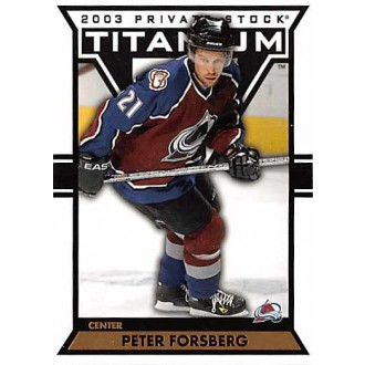 Řadové karty - Forsberg Peter - 2002-03 Titanium No.24
