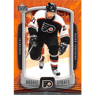 Řadové karty - Forsberg Peter - 2005-06 Rookie Update No.70