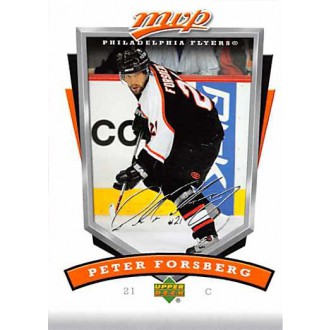 Řadové karty - Forsberg Peter - 2006-07 MVP No.215