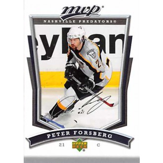 Řadové karty - Forsberg Peter - 2007-08 MVP No.210