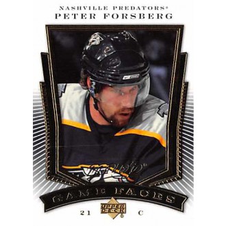 Insertní karty - Forsberg Peter - 2007-08 MVP Game Faces No.GF5