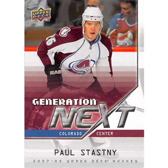 Insertní karty - Stastny Paul - 2007-08 Upper Deck Generation Next No.GN28