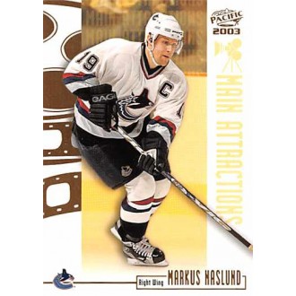 Insertní karty - Naslund Markus - 2002-03 Pacific Main Attractions No.19
