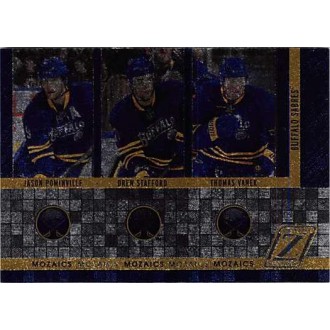 Insertní karty - Vanek Thomas, Pominville Jason, Stafford Drew - 2010-11 Zenith Mozaics No.3