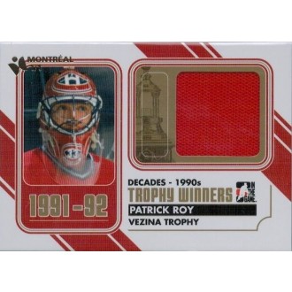 Exkluzivní karty - Roy Patrick - 2013-14 ITG Decades 1990s Trophy Winners Jerseys Montreal 1/1 No.TW08
