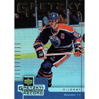 Insertní karty - Gretzky Wayne - 1999-00 McDonalds Upper Deck Gretzky Performance for the Record No.11