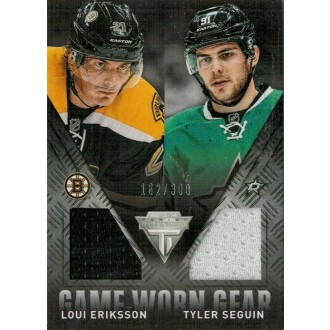 Jersey karty - Eriksson Loui, Seguin Tyler - 2013-14 Titanium Game Worn Gear Dual Memorabilia No.GD-ES