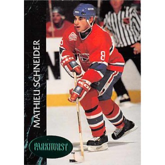 Paralelní karty - Schneider Mathieu - 1992-93 Parkhurst Emerald Ice No.319