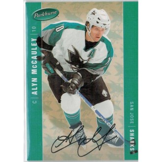 Paralelní karty - McCauley Alyn - 2005-06 Parkhurst Facsimile Auto Parallel No.407