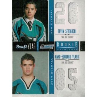 Jersey karty - Setoguchi Devin, Vlasic Marc-Edouard - 2011-12 Rookie Anthology Draft Year Combo Jerseys No.18