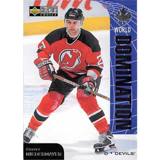 Insertní karty - Niedermayer Scott - 1997-98 Collectors Choice World Domination No.W12