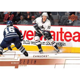 Řadové karty - Sedin Henrik - 2000-01 Upper Deck No.402