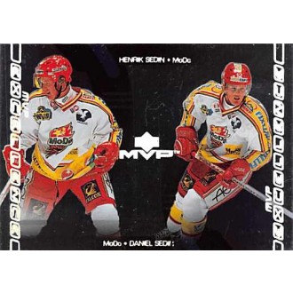 Insertní karty - Sedin Henrik, Sedin Daniel - 2000-01 MVP Excellence No.ME7