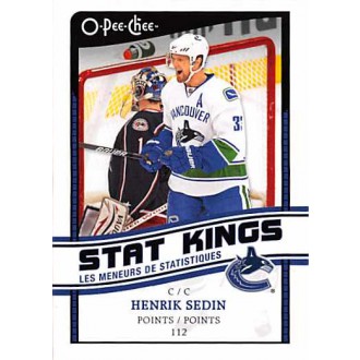 Insertní karty - Sedin Henrik - 2010-11 O-Pee-Chee Stat Kings No.SK4