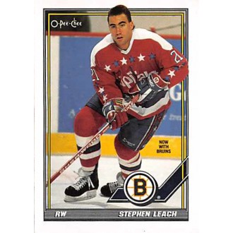 Řadové karty - Leach Stephen - 1991-92 O-Pee-Chee No.100