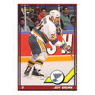 Řadové karty - Brown Jeff - 1991-92 O-Pee-Chee No.222
