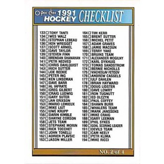 Řadové karty - Checklist 133-264 - 1991-92 O-Pee-Chee No.264