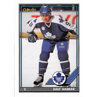 Řadové karty - Hannan Dave - 1991-92 O-Pee-Chee No.360