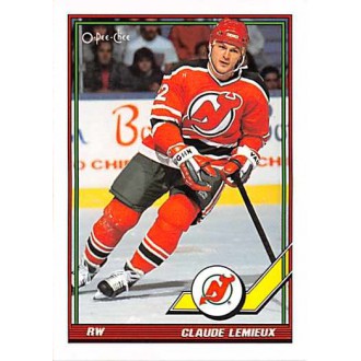 Řadové karty - Lemieux Claude - 1991-92 O-Pee-Chee No.394