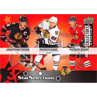 Řadové karty - Toews Jonathan, Kane Patrick, Sharp Patrick - 2009-10 Collectors Choice No.207