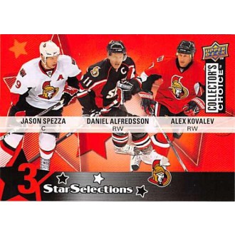 Řadové karty - Spezza jason, Alfredsson Daniel, Kovalev Alexei - 2009-10 Collectors Choice No.221